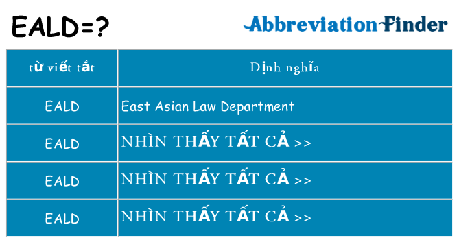 eald hiện những gì đứng cho
