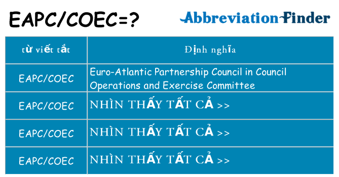 eapccoec hiện những gì đứng cho