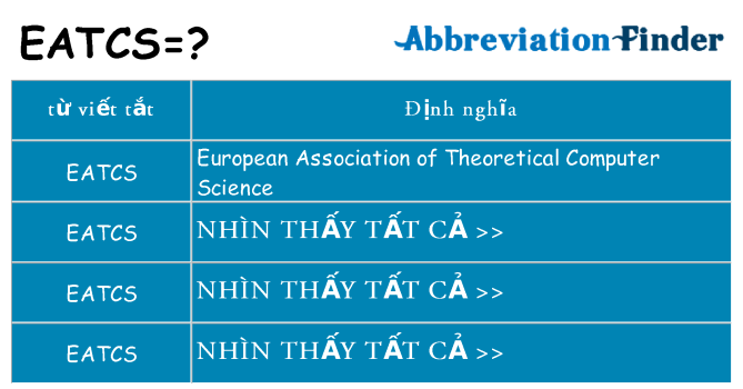 eatcs hiện những gì đứng cho