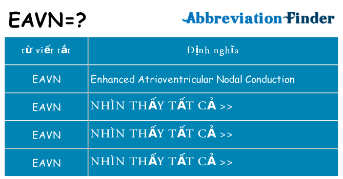 eavn hiện những gì đứng cho