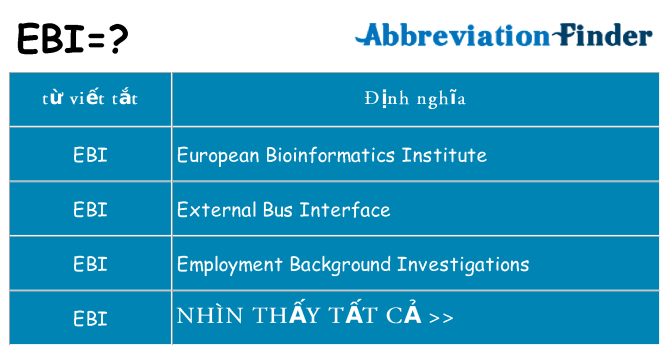 ebi hiện những gì đứng cho