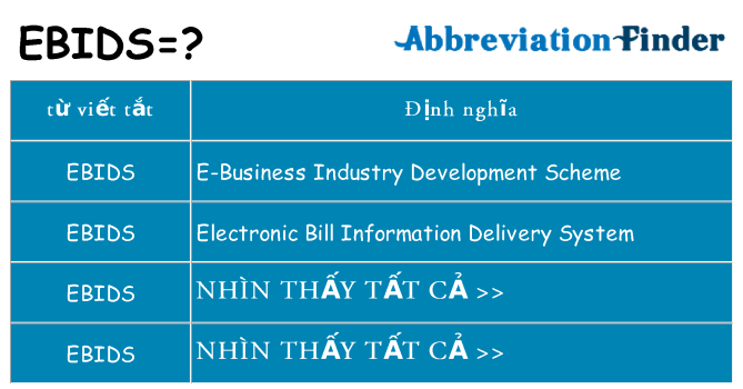 ebids hiện những gì đứng cho