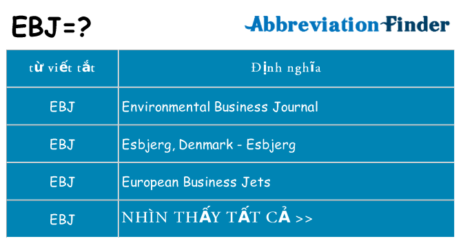 ebj hiện những gì đứng cho