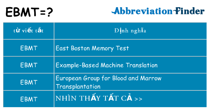 ebmt hiện những gì đứng cho