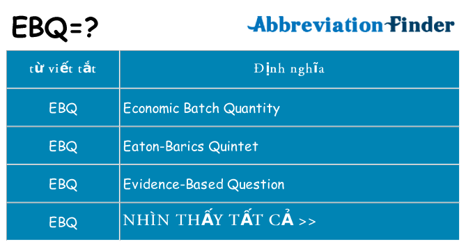 ebq hiện những gì đứng cho