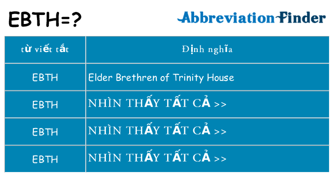 ebth hiện những gì đứng cho
