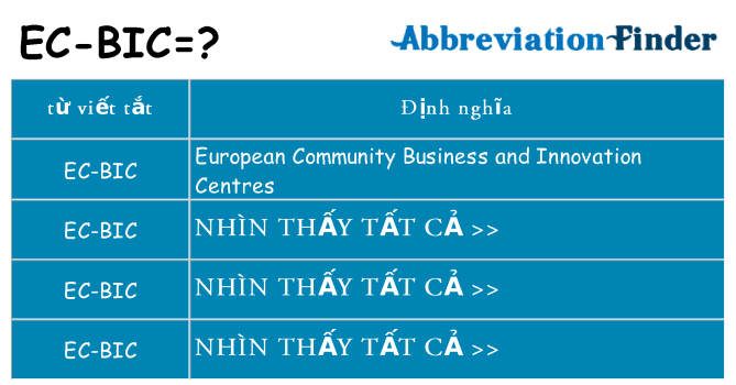 ec-bic hiện những gì đứng cho