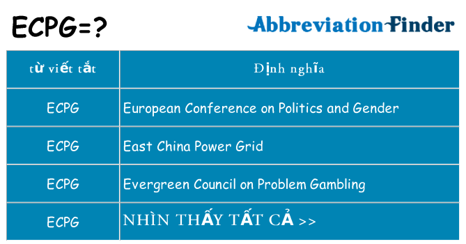 ecpg hiện những gì đứng cho
