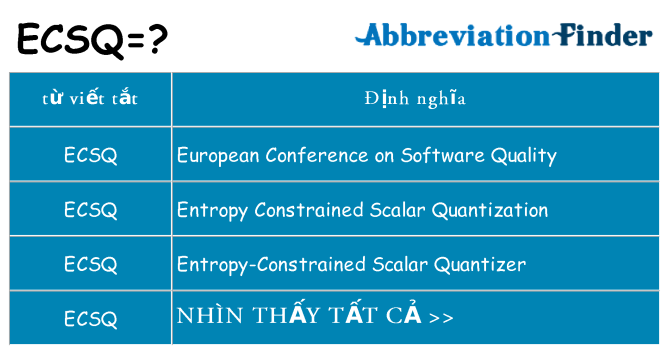 ecsq hiện những gì đứng cho