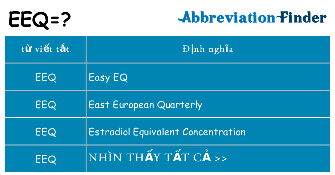 eeq hiện những gì đứng cho