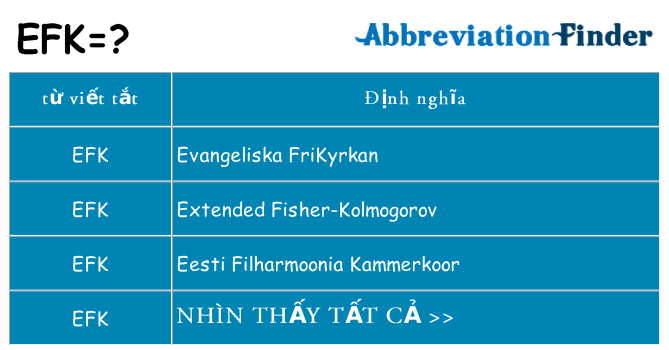 efk hiện những gì đứng cho
