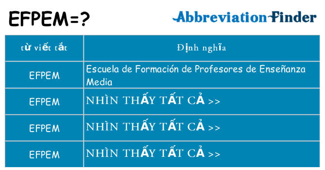 efpem hiện những gì đứng cho