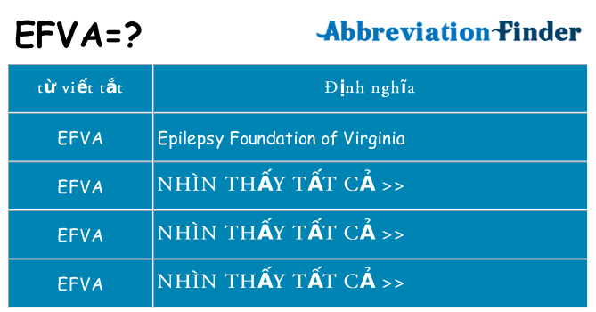efva hiện những gì đứng cho