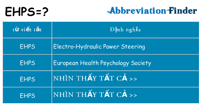 ehps hiện những gì đứng cho