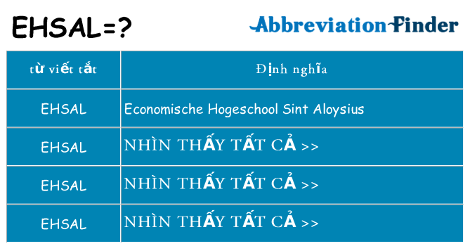 ehsal hiện những gì đứng cho