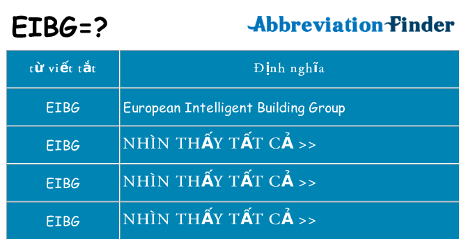 eibg hiện những gì đứng cho