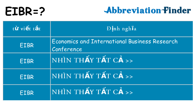 eibr hiện những gì đứng cho