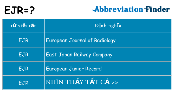 ejr hiện những gì đứng cho