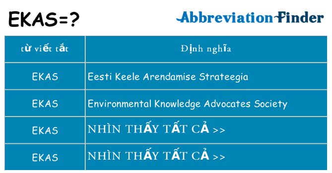 ekas hiện những gì đứng cho