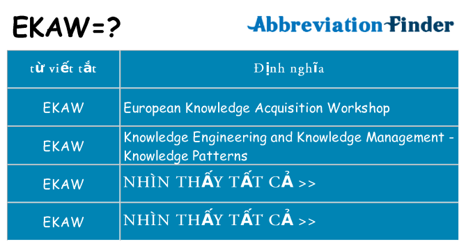 ekaw hiện những gì đứng cho