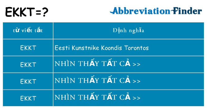 ekkt hiện những gì đứng cho