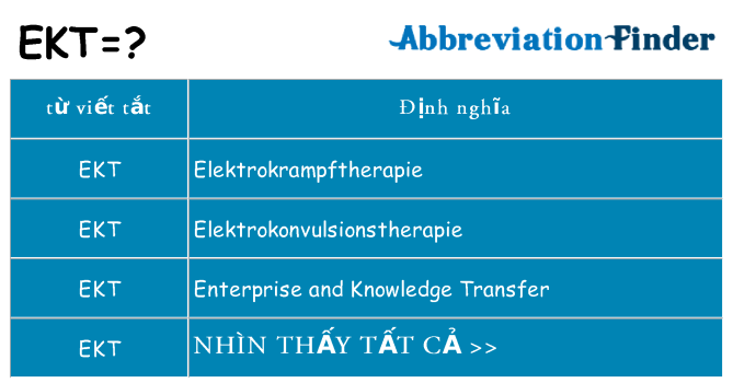 ekt hiện những gì đứng cho