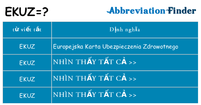ekuz hiện những gì đứng cho