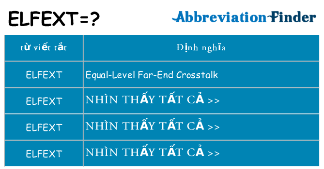 elfext hiện những gì đứng cho