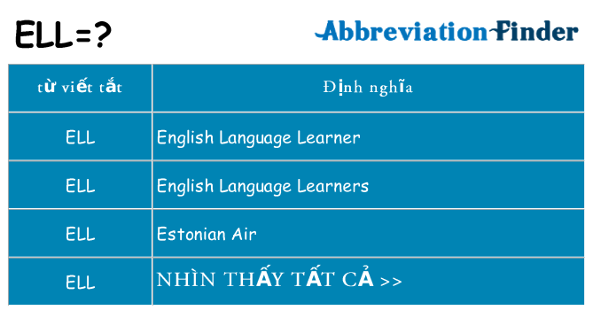 ell hiện những gì đứng cho