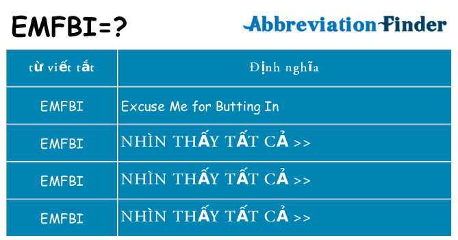 emfbi hiện những gì đứng cho