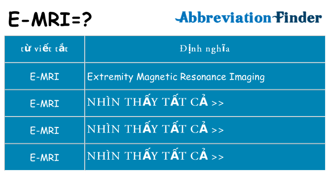 e-mri hiện những gì đứng cho