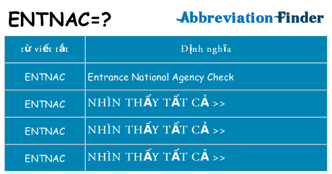 entnac hiện những gì đứng cho