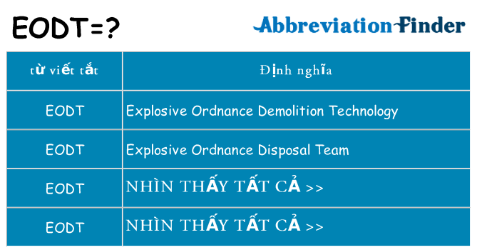 eodt hiện những gì đứng cho
