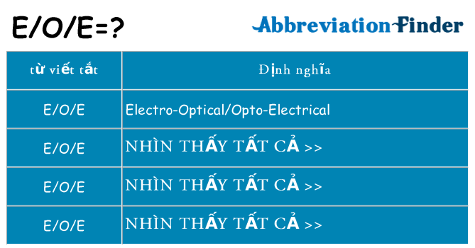 eoe hiện những gì đứng cho