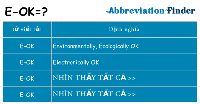 e-ok hiện những gì đứng cho