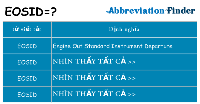 eosid hiện những gì đứng cho