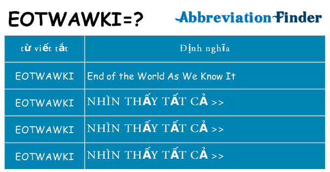 eotwawki hiện những gì đứng cho