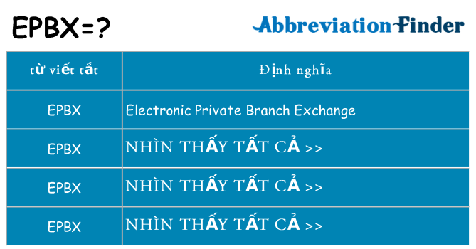 epbx hiện những gì đứng cho