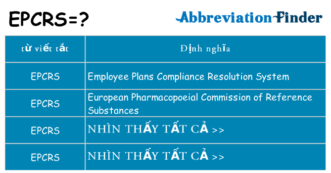 epcrs hiện những gì đứng cho