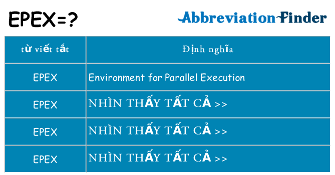 epex hiện những gì đứng cho