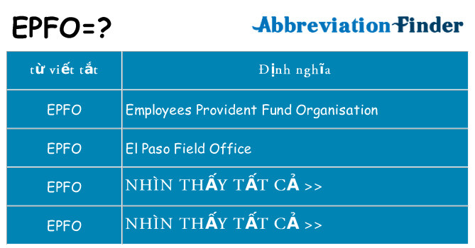 epfo hiện những gì đứng cho