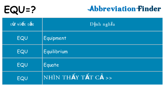 equ hiện những gì đứng cho