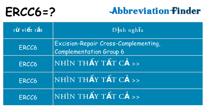 ercc6 hiện những gì đứng cho