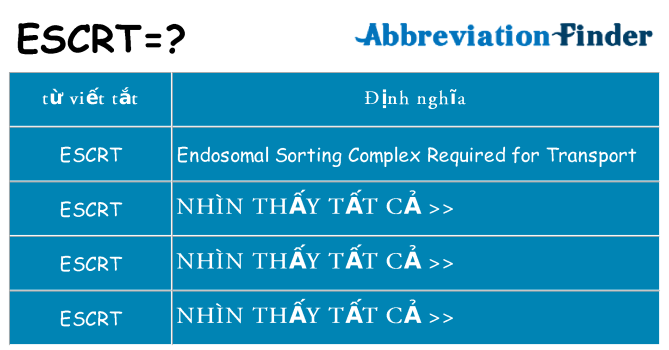 escrt hiện những gì đứng cho