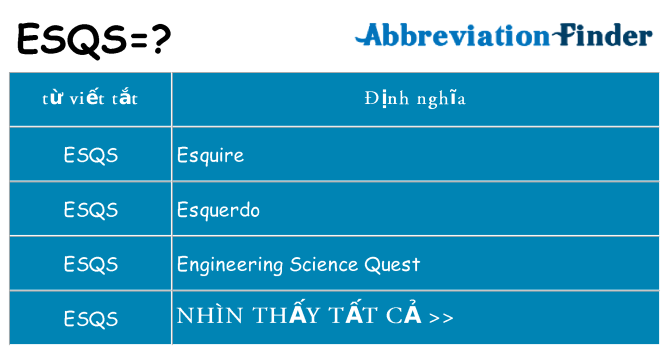 esqs hiện những gì đứng cho