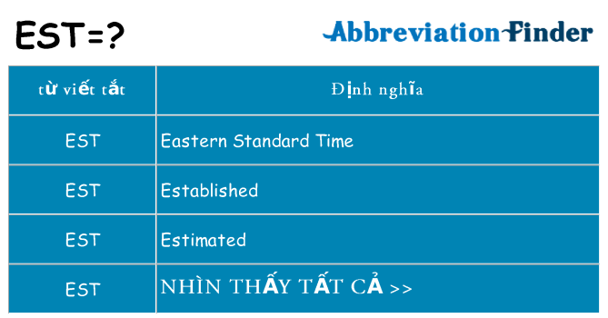 est hiện những gì đứng cho