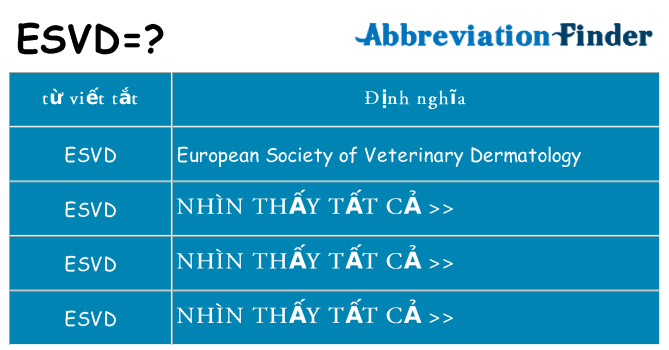 esvd hiện những gì đứng cho