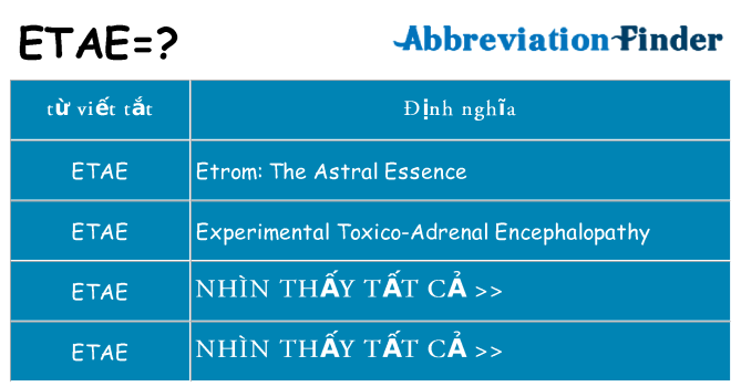 etae hiện những gì đứng cho