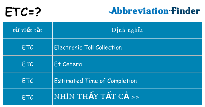 etc hiện những gì đứng cho
