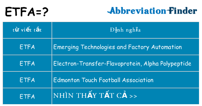 etfa hiện những gì đứng cho